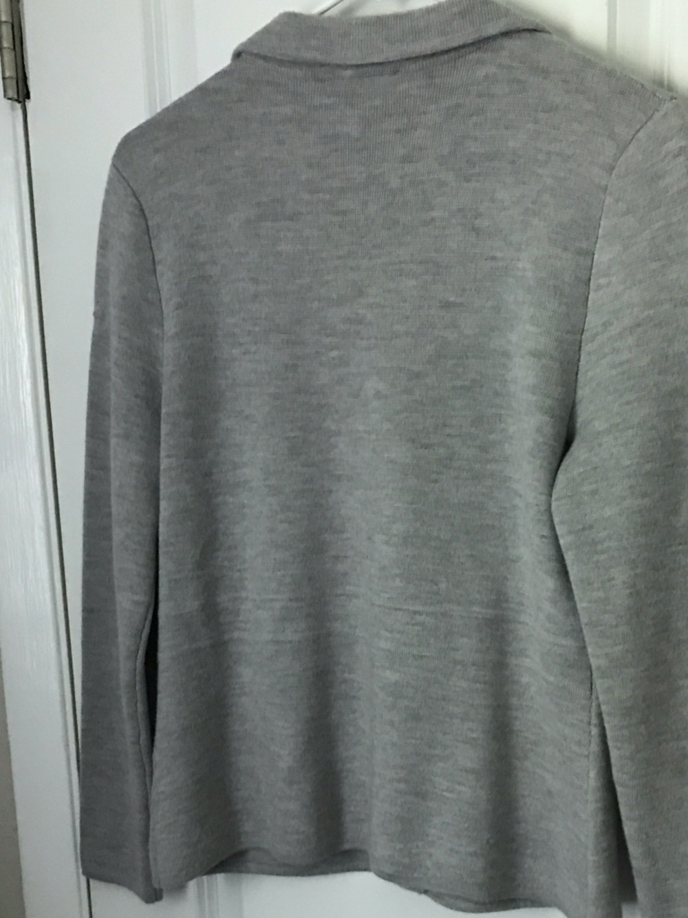 Talbots Light Gray Knit Blazer Jacket - Picture 4 of 4